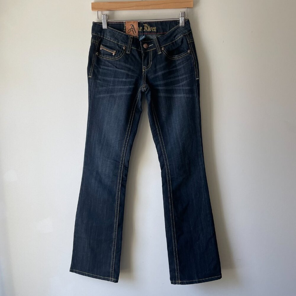 NWT, Antique Rivet jeans, boot cut, color: venice, size: 26 - Picture 2 of 8